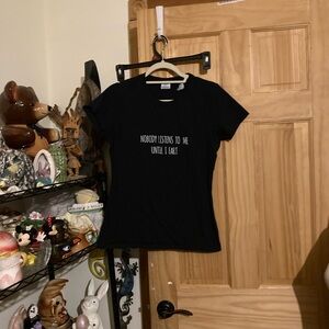 Ladies funny black t-shirt
